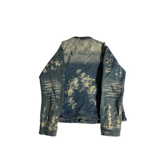 NWOT Mens Woolf Distressed Denim Jacket - Size L - Picture 2 of 8